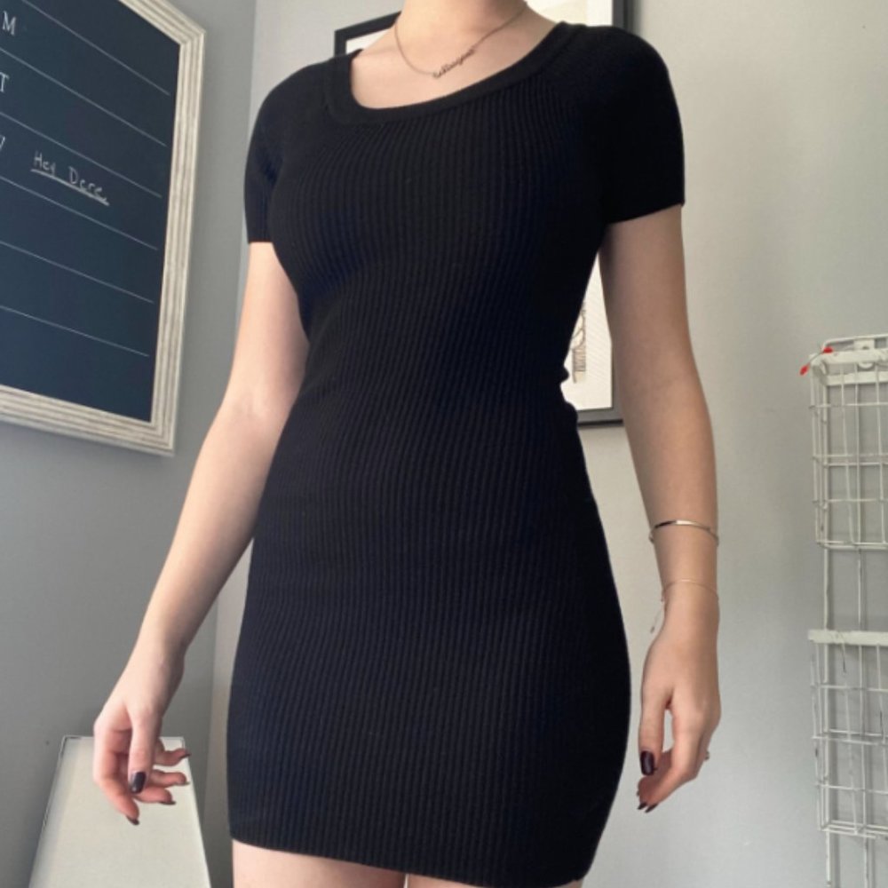 Ribbed Sweater Dress